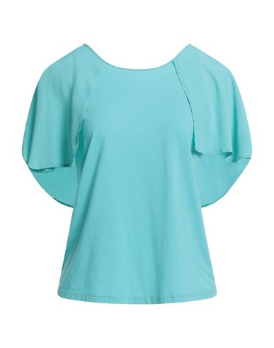 Seventy Venezia Woman Top Turquoise Size XS Cotton, Lyocell, Elastane