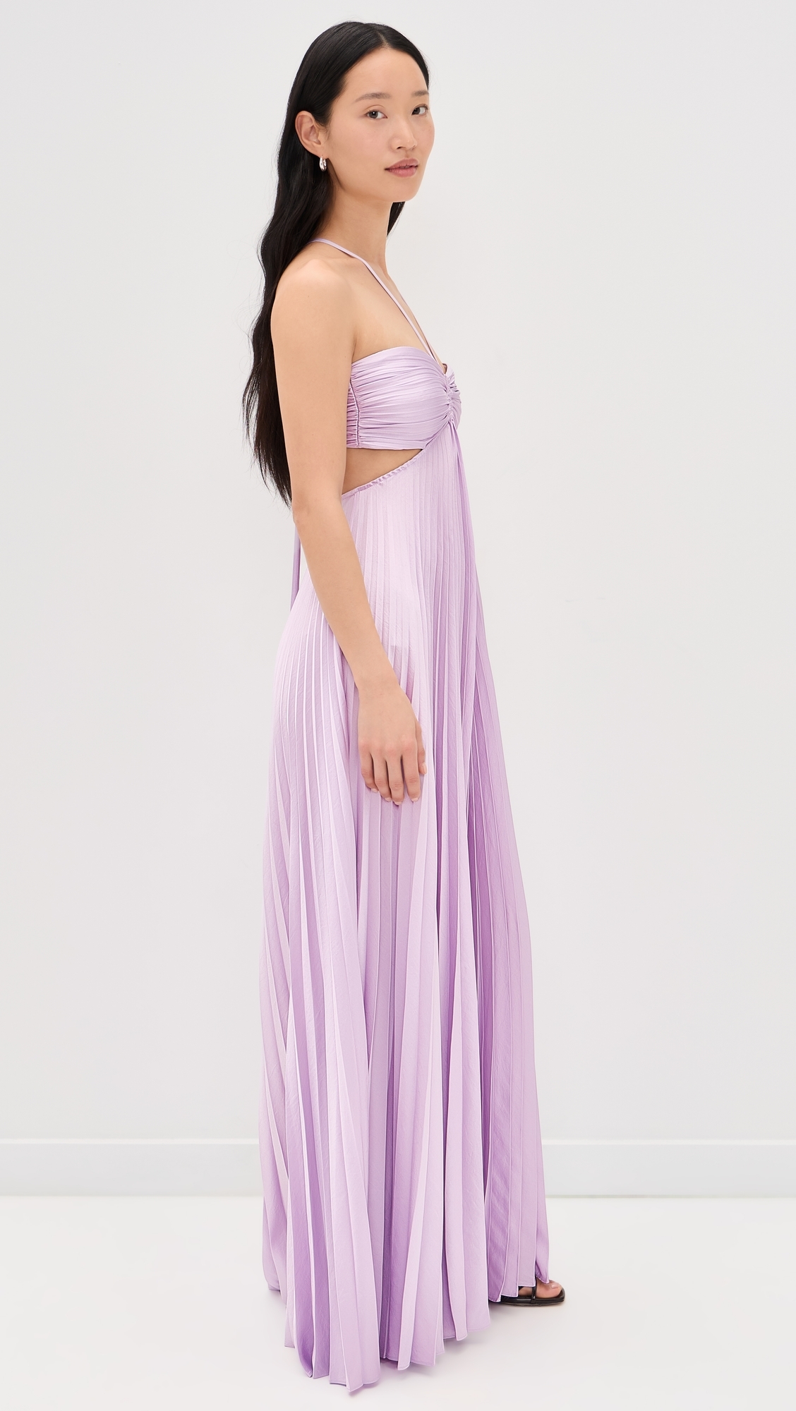 A. L.C. Moira Pleated Maxi Dress Lilac