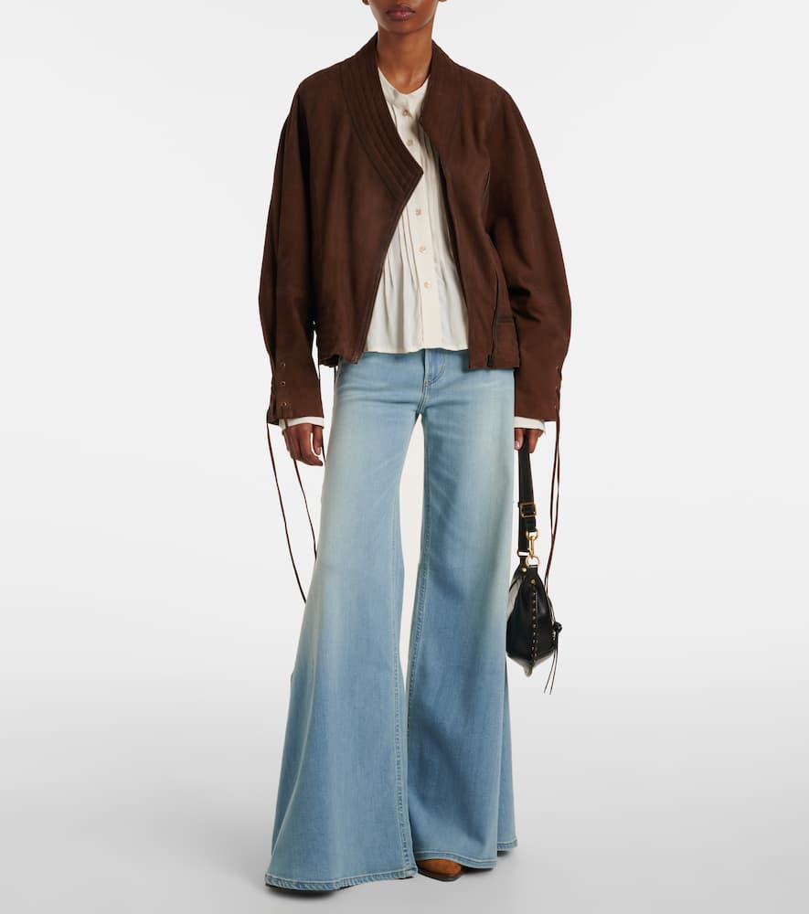 Amari high-rise wide-leg jeans