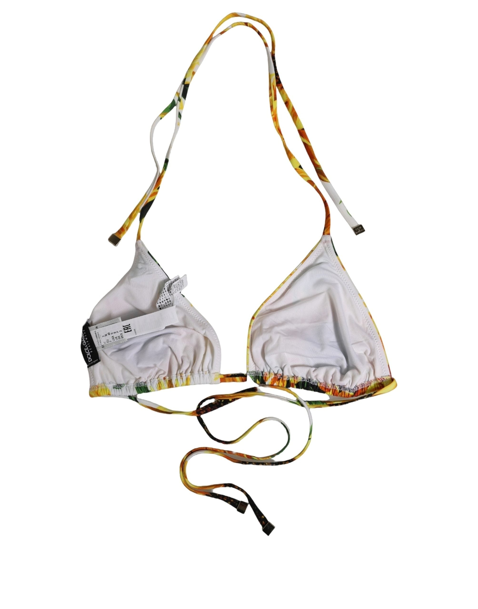 Multicolor Floral Halter Bikini Top — Multicolor