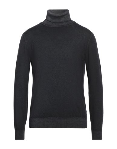 Man Turtleneck Charcoal Size L Virgin Wool