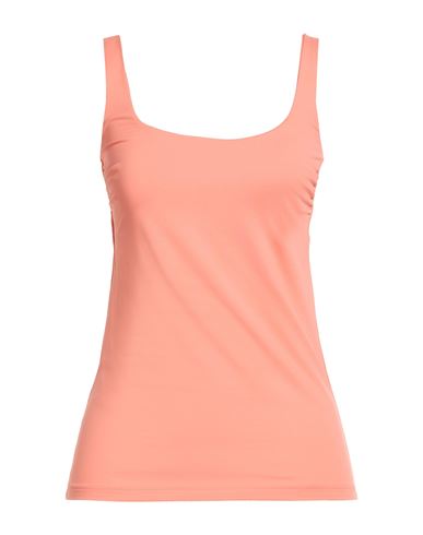 Woman Tank top Salmon pink Size L Polyamide, Elastane