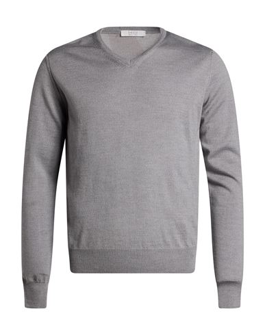 Man Sweater Light grey Size 44 Wool