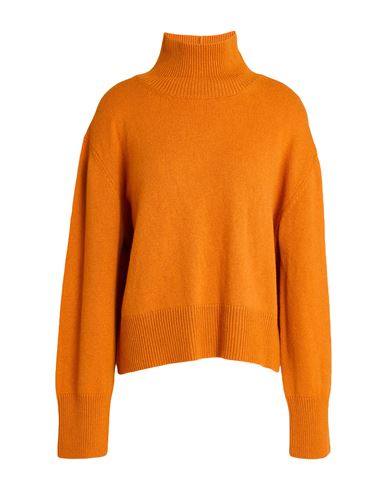 Woman Turtleneck Orange Size XL Cashmere
