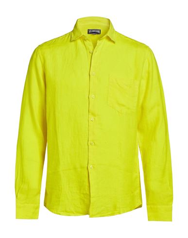 Man Shirt Marigold Size S Linen