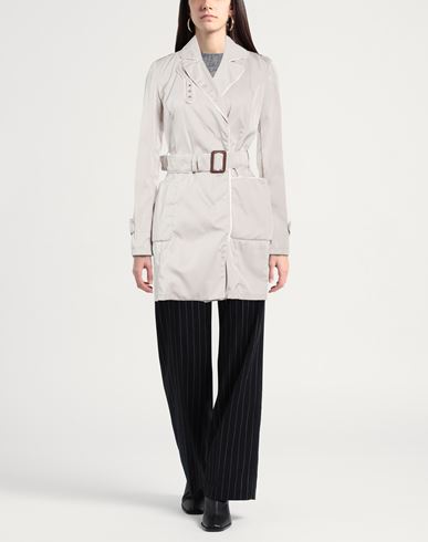 Woman Overcoat & Trench Coat Light grey Size 4 Polyester