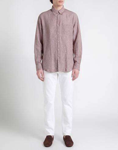Man Shirt Light brown Size 16 Linen