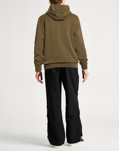 Man Sweatshirt Military green Size M Cotton, Polyester, Elastane