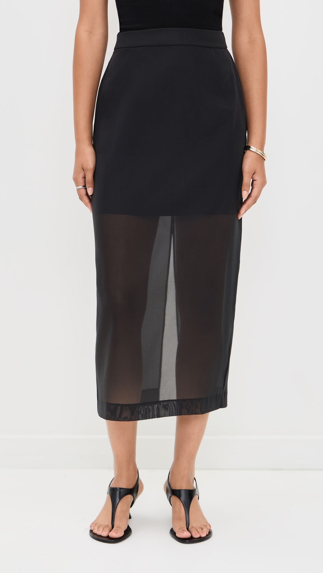 Olivia Organza Skirt Black