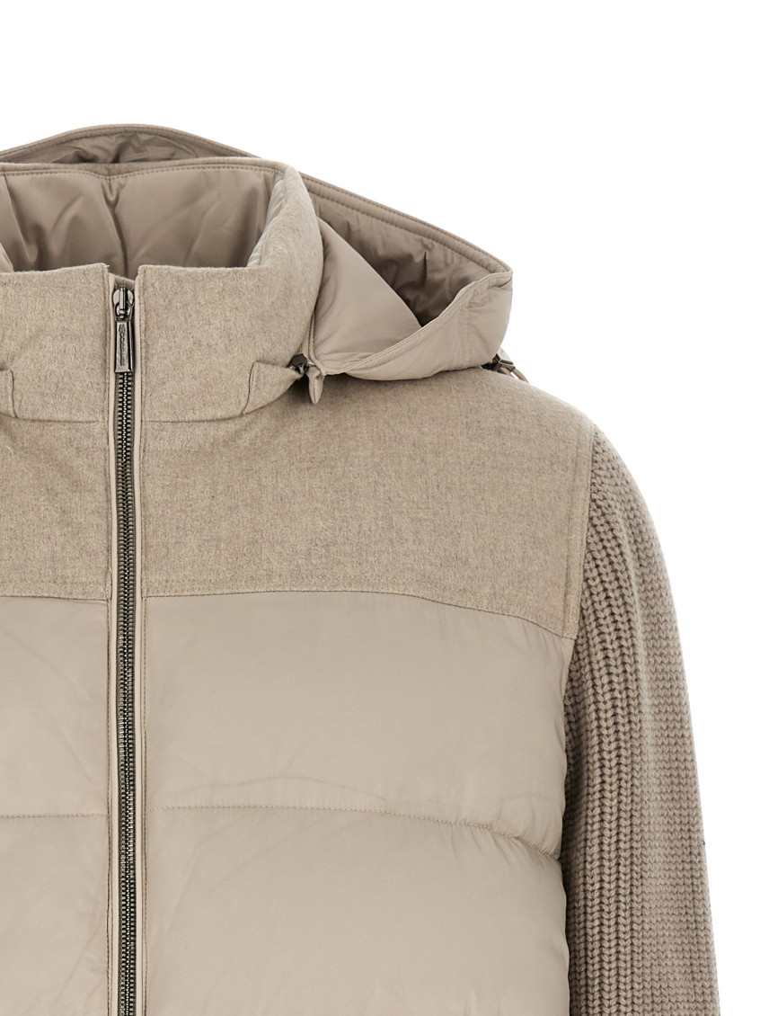 Moorer - allori hooded quilted down jacket