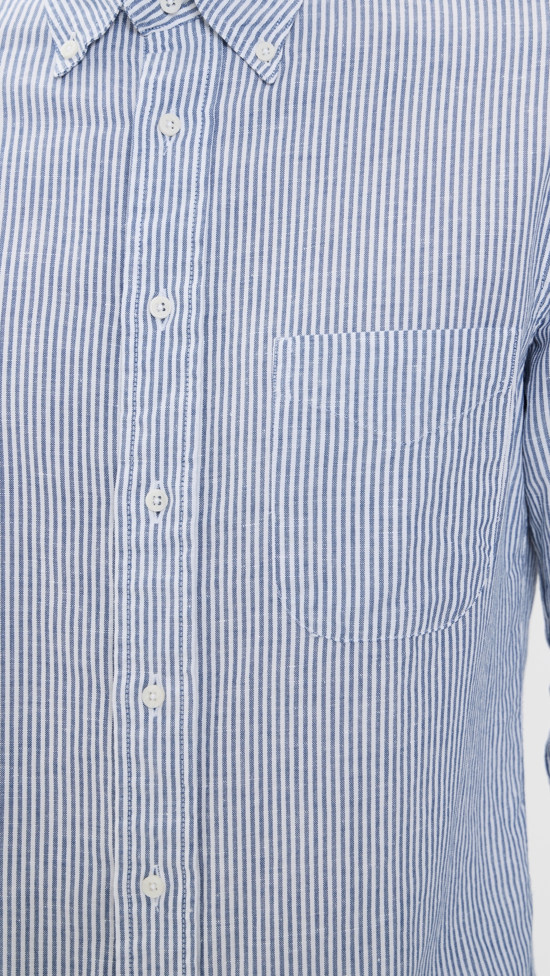 Gitman Vintage Striped Linen Shirt Blue Stripe