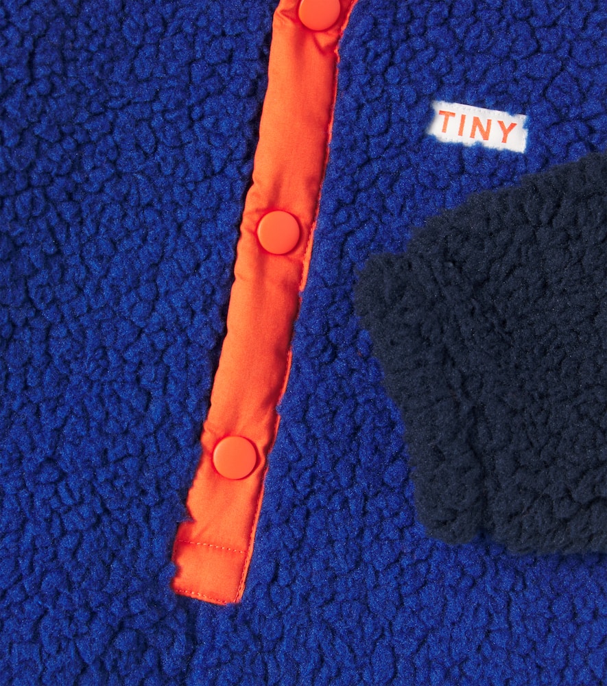 Baby colorblocked faux shearling snowsuit