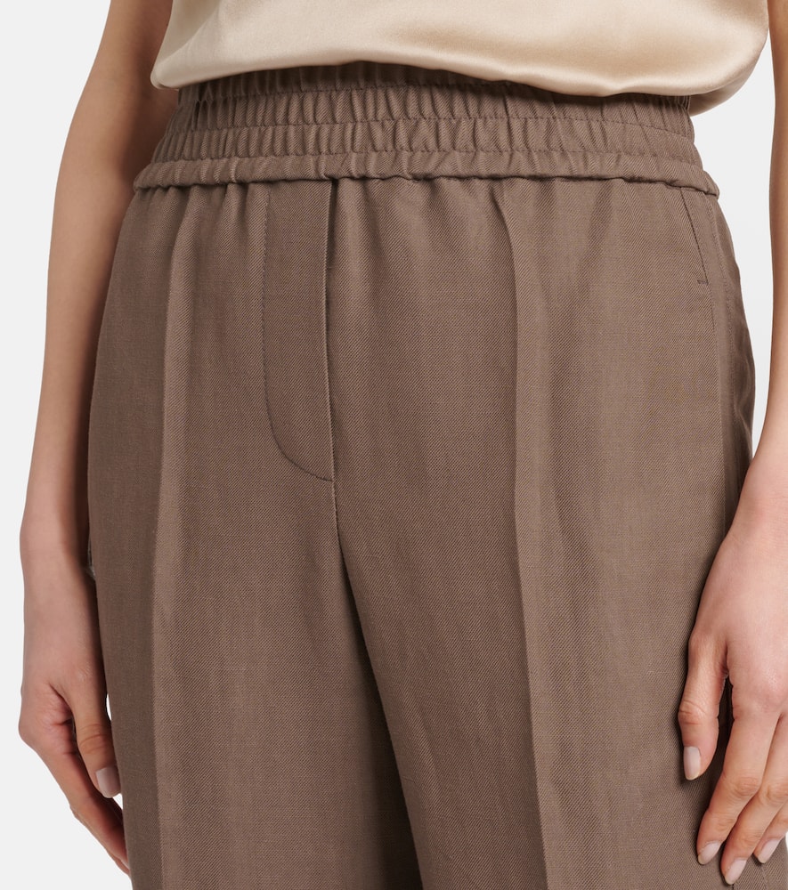 Mid-rise straight pants