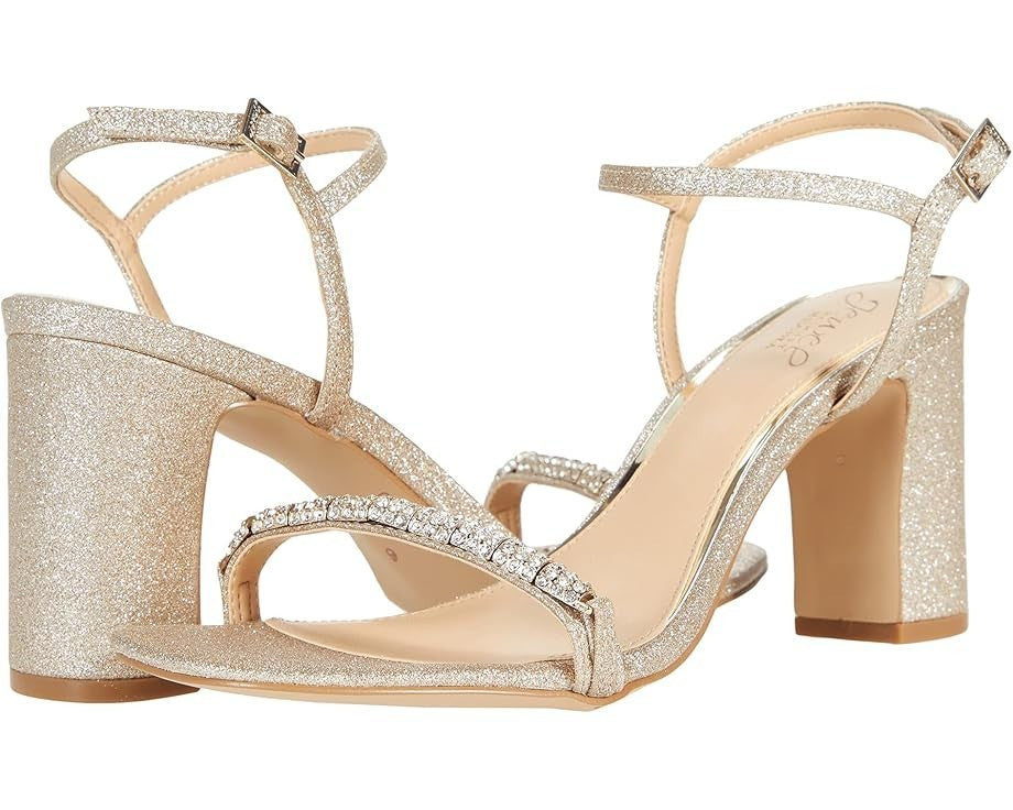 Jewel Charlee Womens Light Gold Embellished Sandal JOBB1327