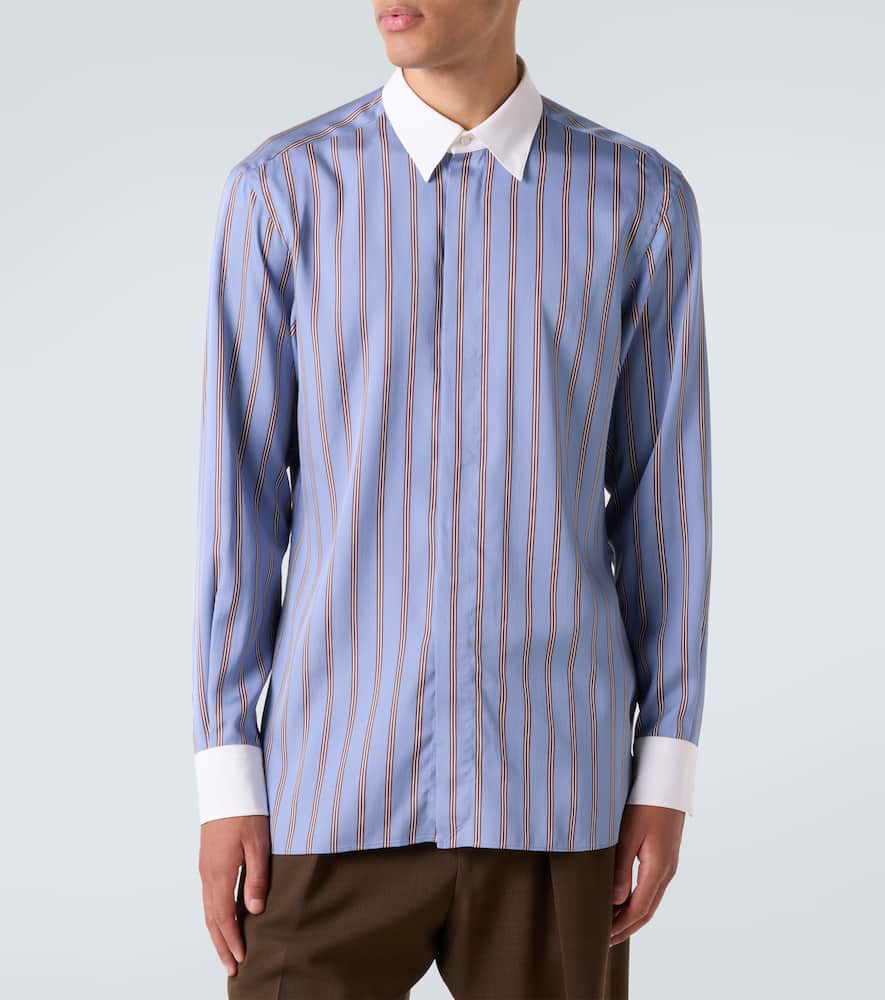 Striped silk shirt