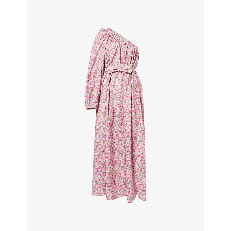 Womens Antiparos Bow-Belt Cotton Maxi Dress