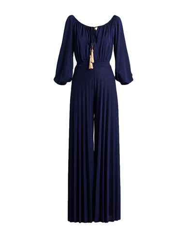 Woman Jumpsuit Midnight blue Size M Viscose, Polyamide, Metallic fiber, Elastane