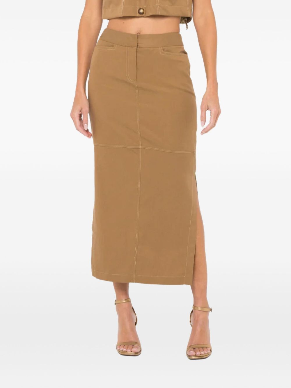 High-waist skirt - Neutrals