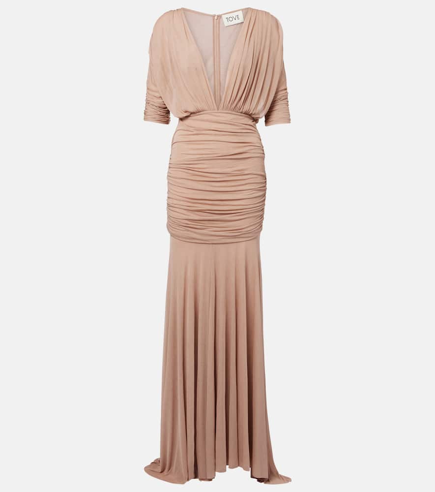 Devi semi-sheer maxi dress