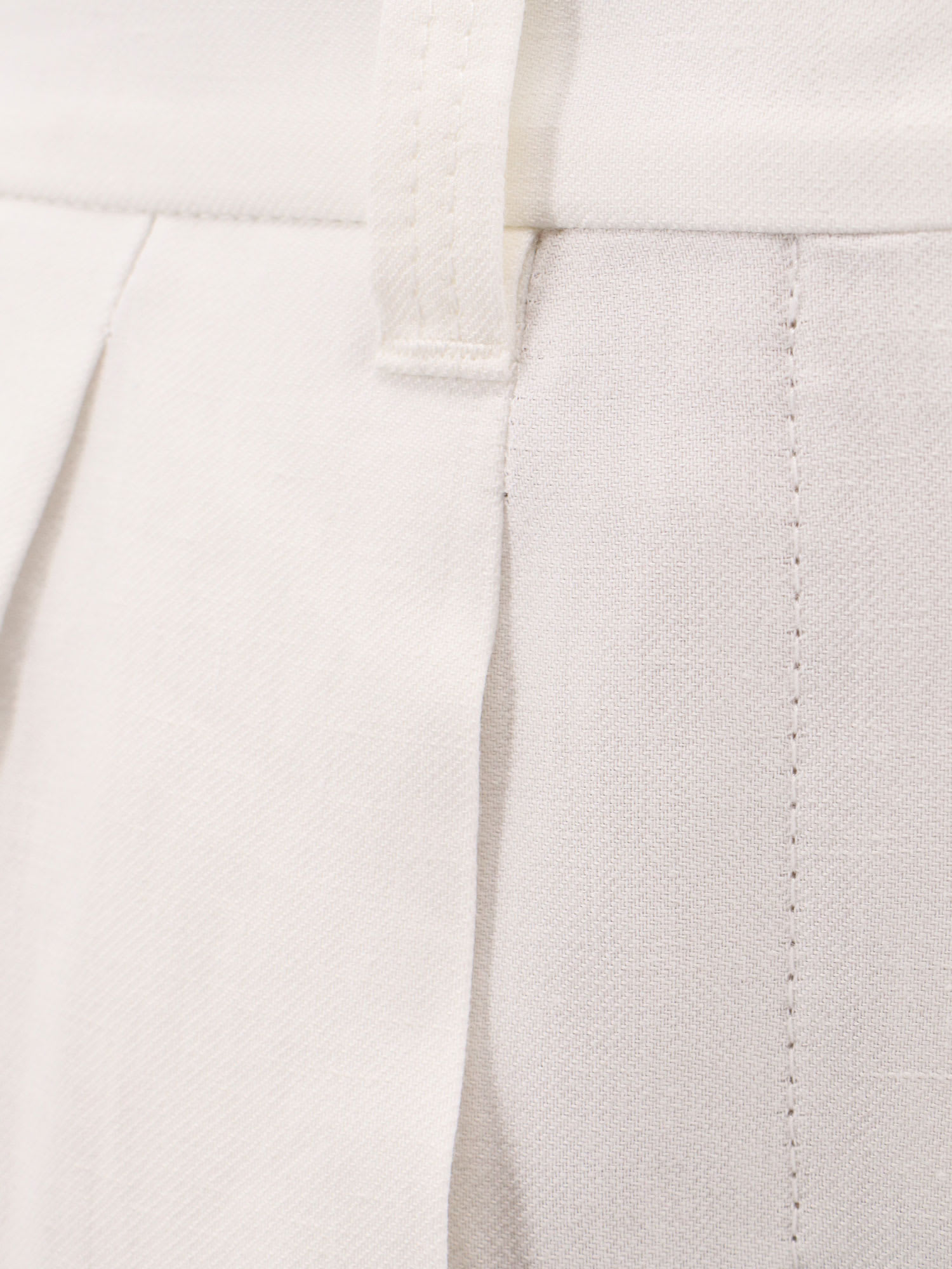 Wide-leg tailored trousers - White
