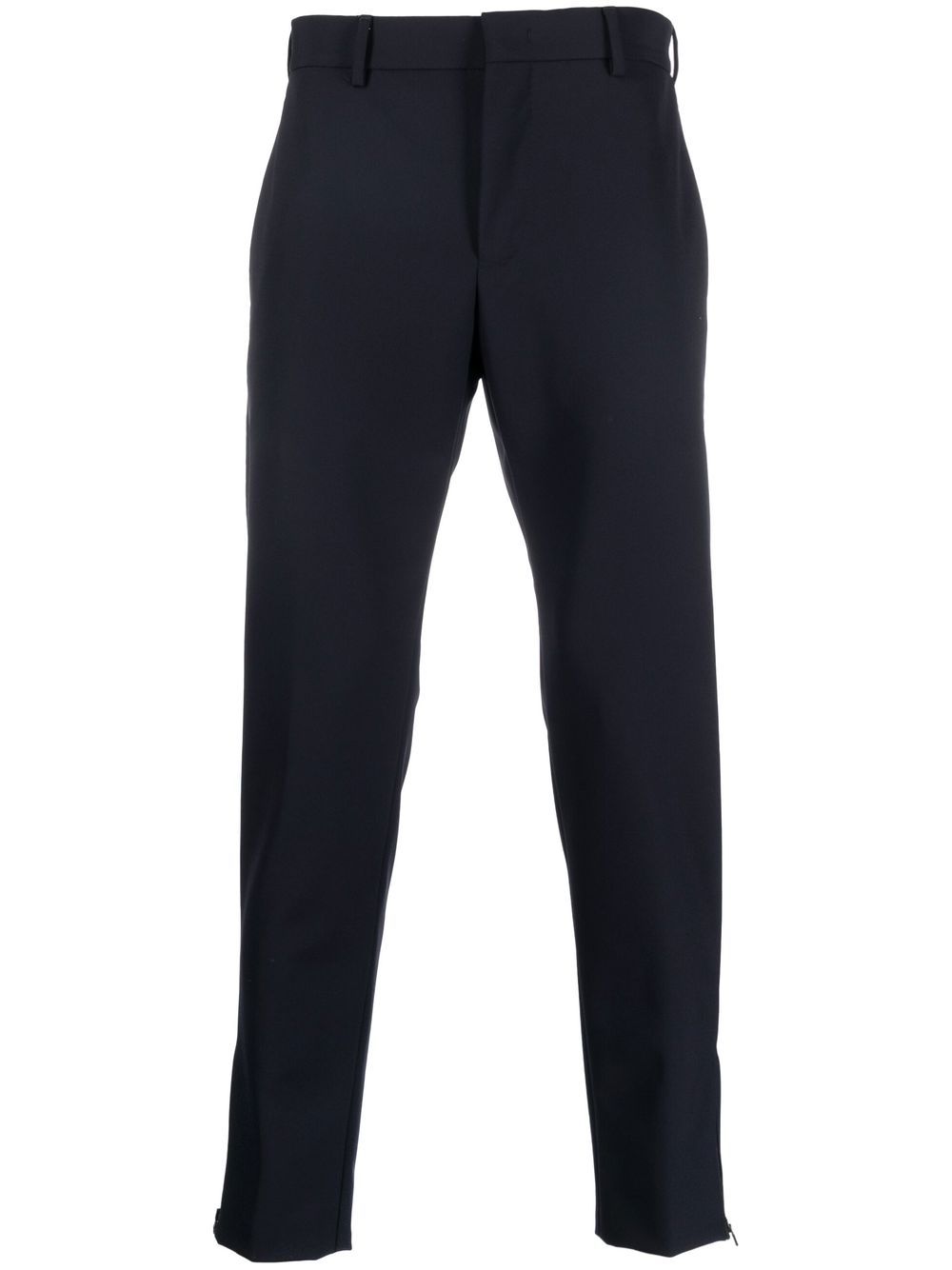Straight-leg cropped trousers - Blue