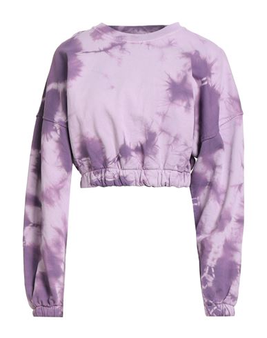 Woman Sweatshirt Lilac Size XS Cotton