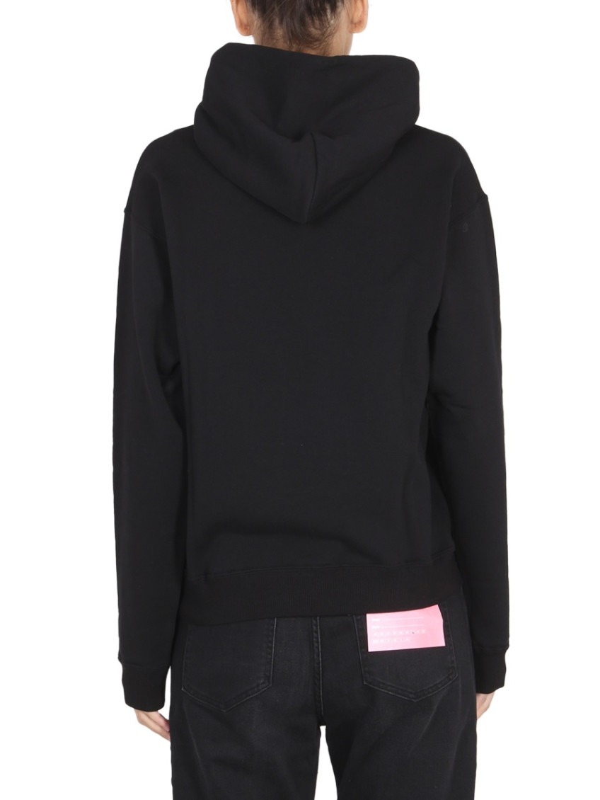 Black Logo Hood Sweatshirt