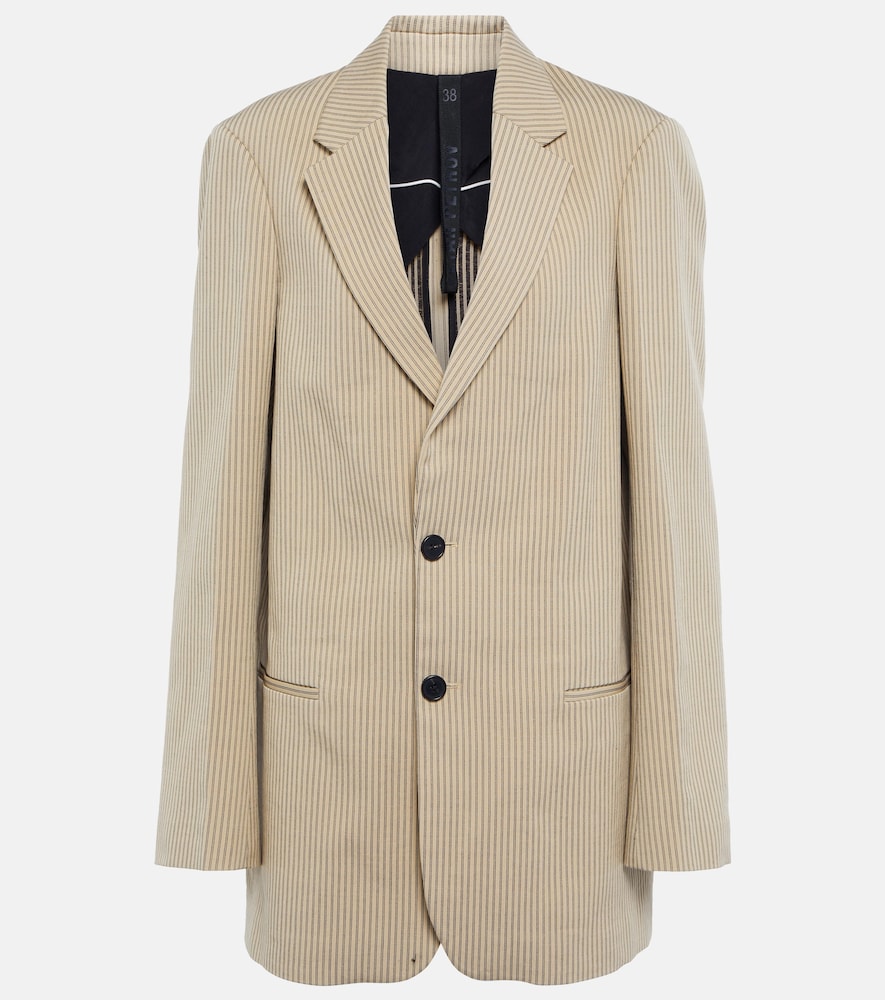 Isaac striped cotton-blend blazer