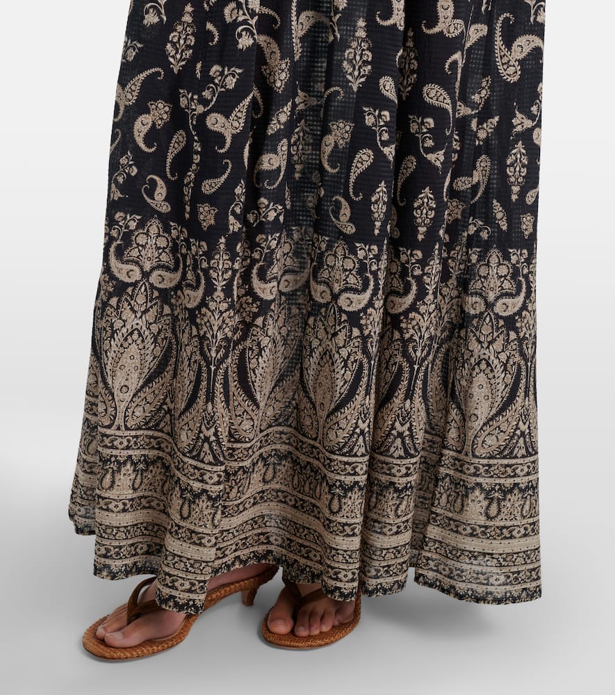 Ayanna paisley shirred maxi dress