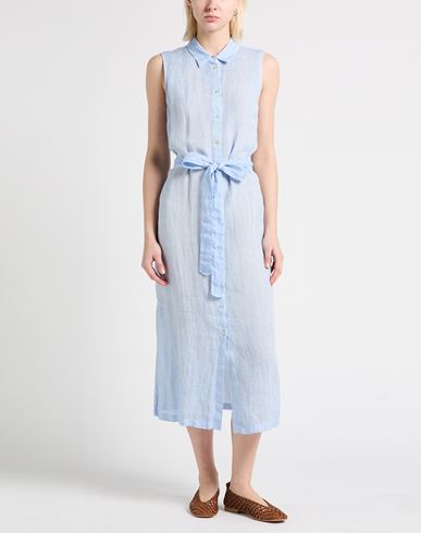 Woman Midi dress Sky blue Size 10 Linen