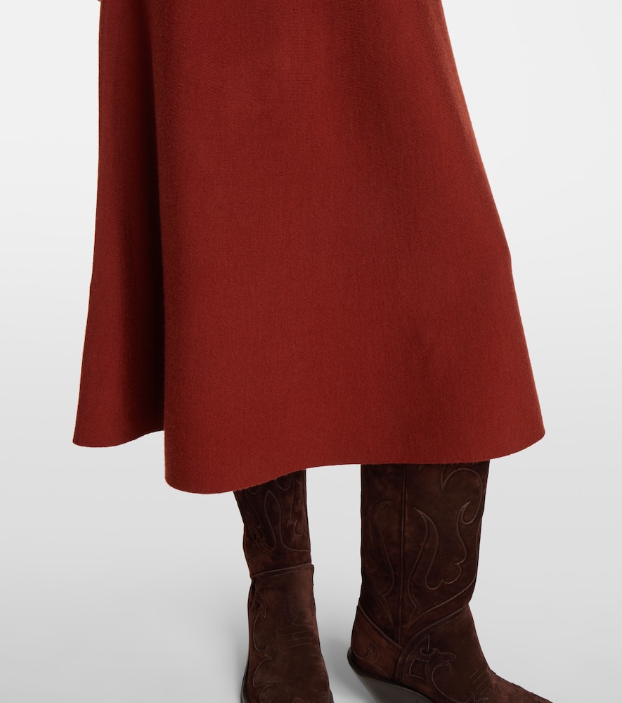 Wool, cashmere, and silk maxi dress