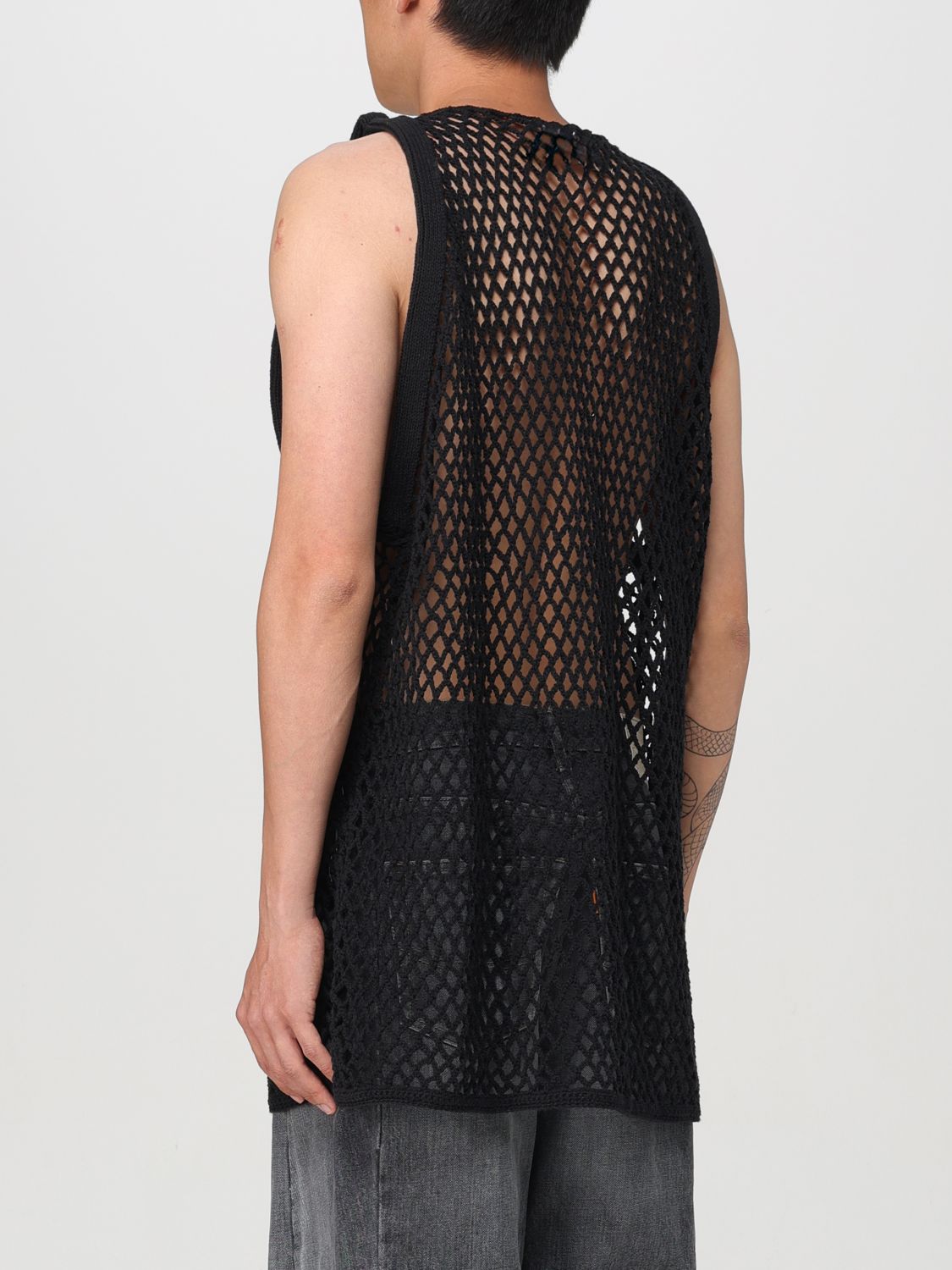 Halterneck mesh top - Black