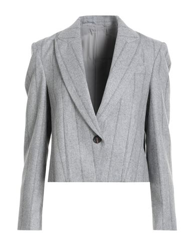 Woman Blazer Light grey Size 0 Virgin Wool, Polyamide