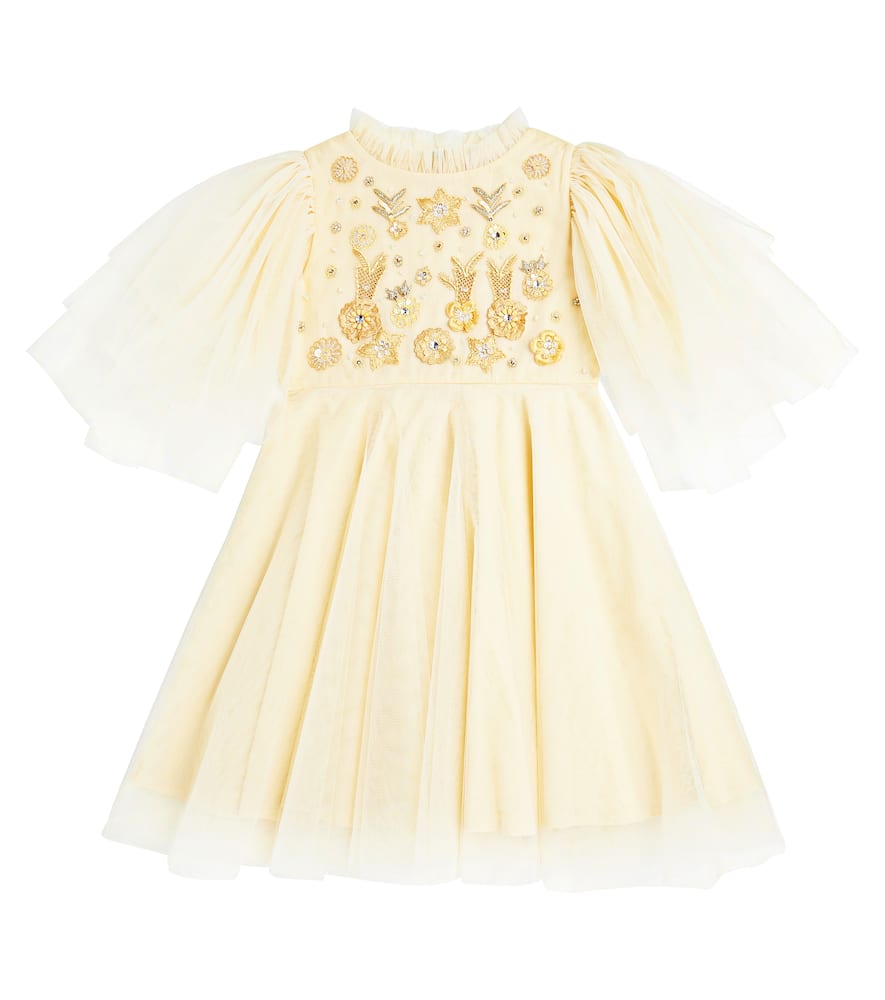 Tutu Du Monde Gilded Floral embellished tulle dress