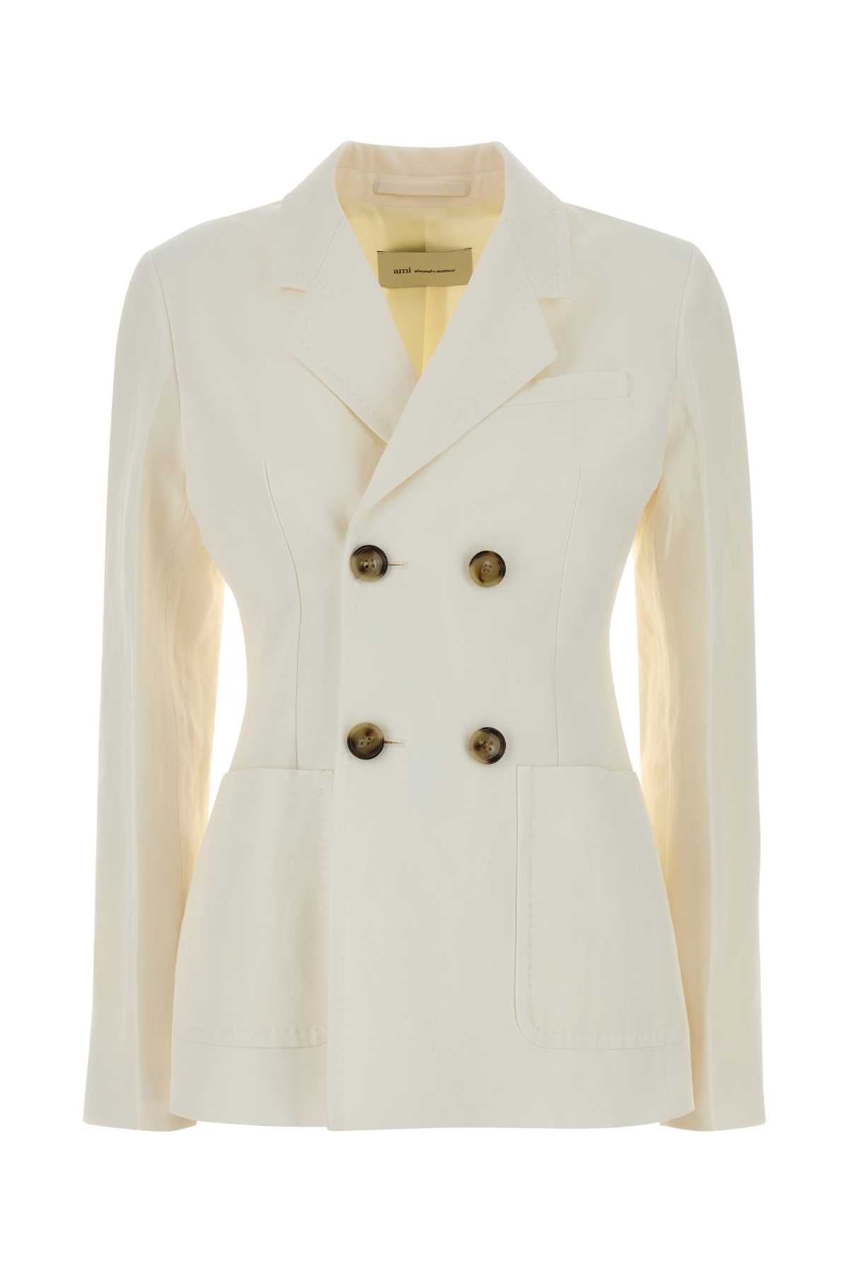 Breasted Blazer — White
