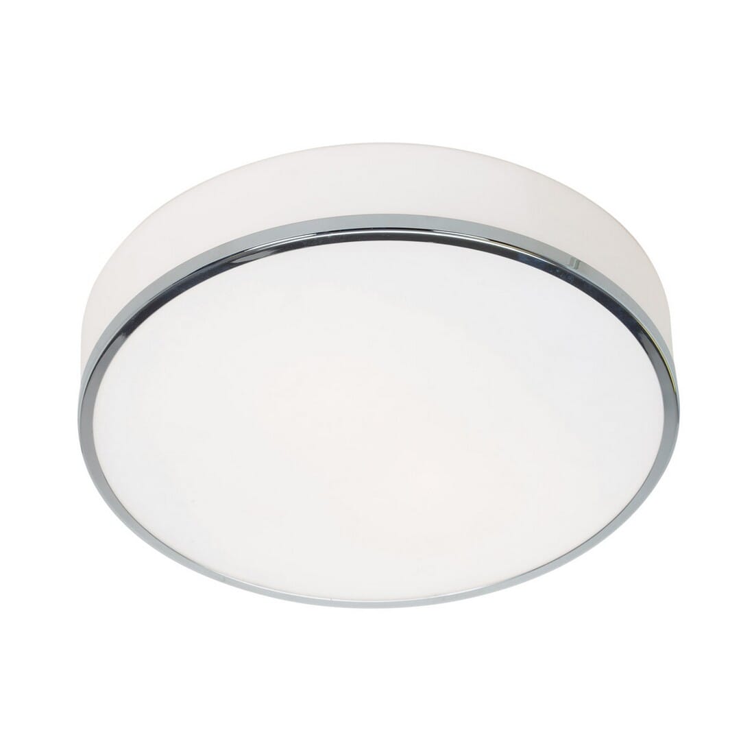 Aero 12.5" 2-Light Opal Glass Flush Mount in Chrome