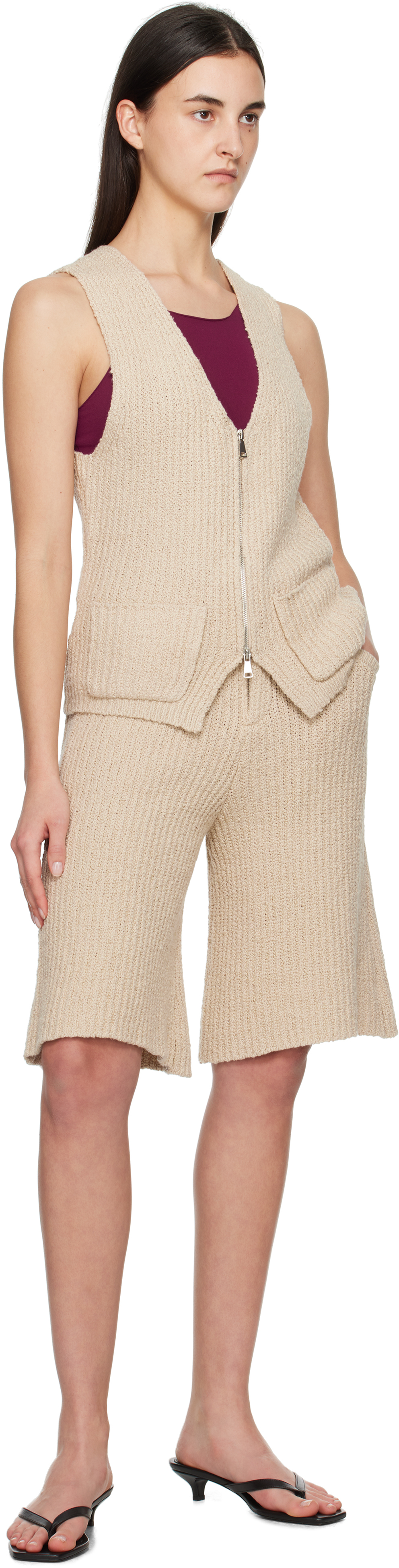 Aya Muse Beige Cae Shorts