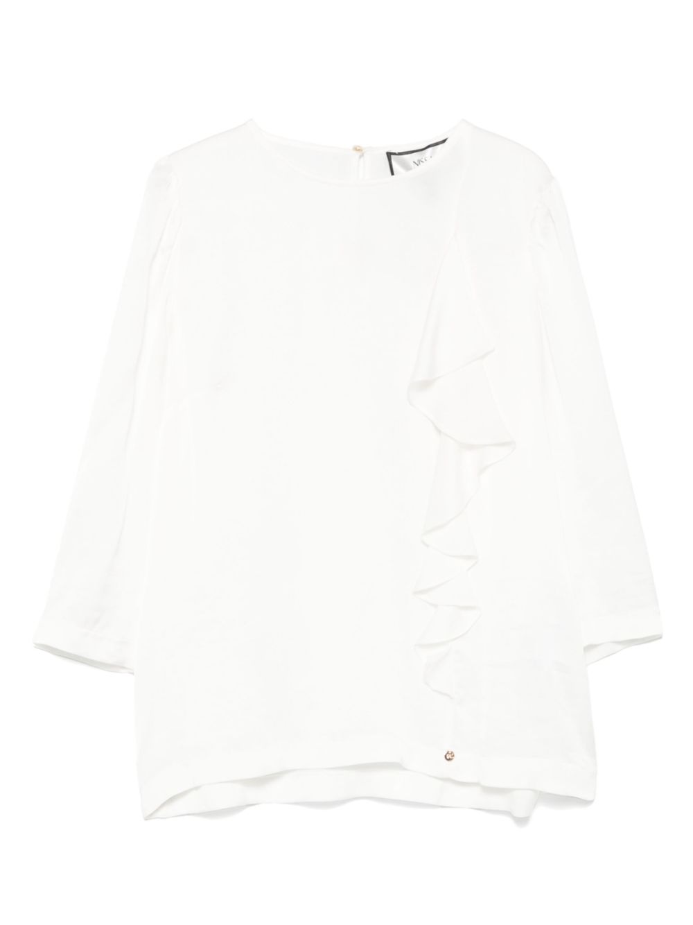 NISSA draped-detailed blouse - White