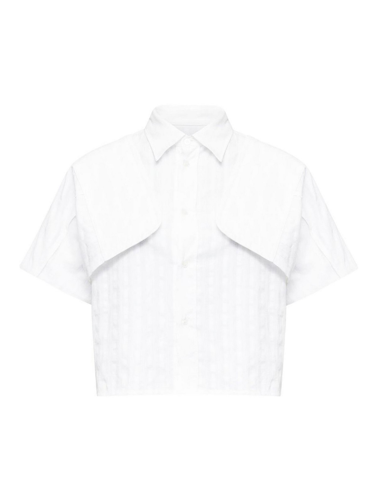 White Grey Jacquard Shirt