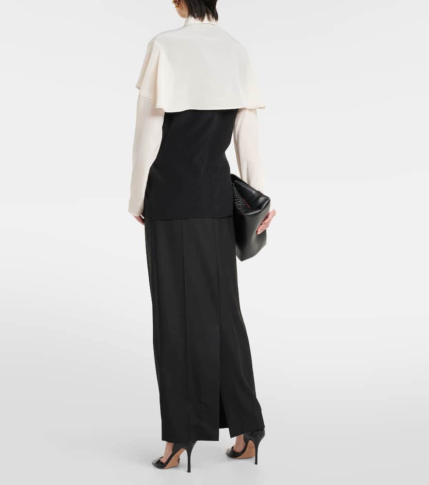 Bow-detail silk crêpe de chine blouse