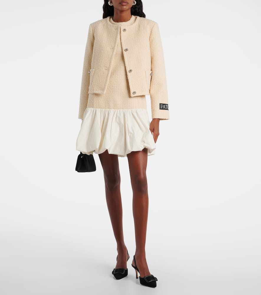 Logo wool-blend bouclé jacket