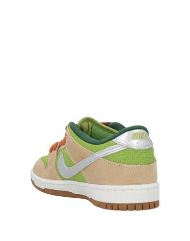 Man Sneakers Lime green Size 11.5 Textile fibers, Leather