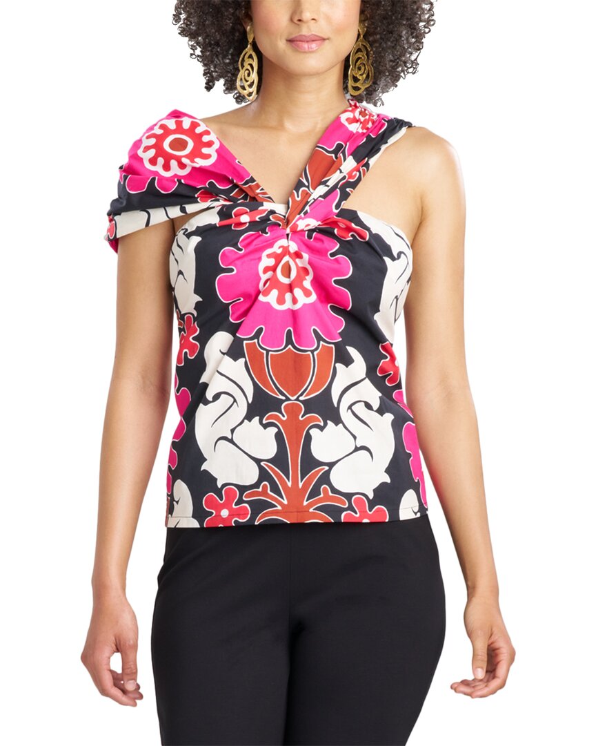 Talitha Poplin Asymmetrical Halter Top