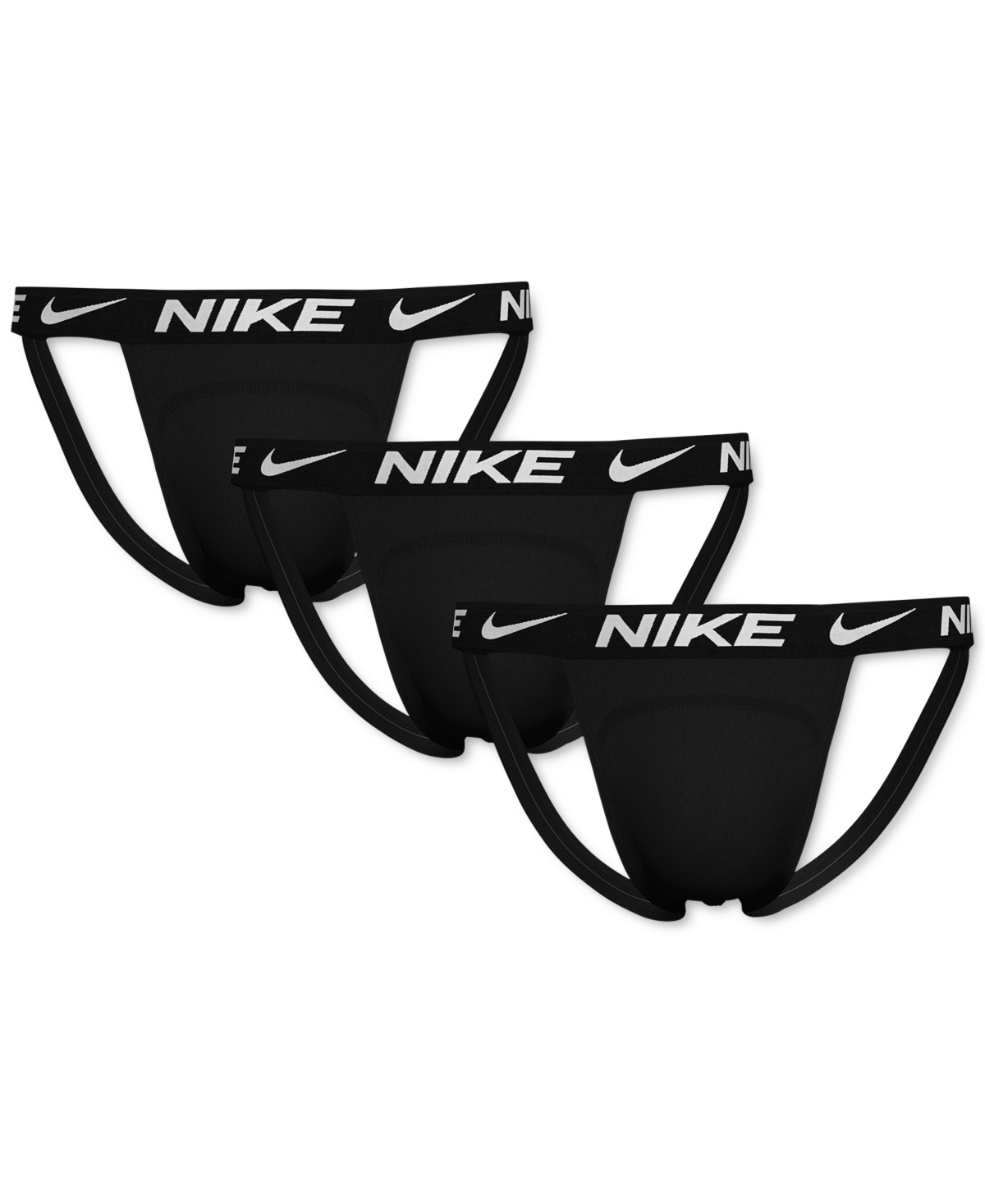Men's 3 Pk. Essential Dri-fit Micro Jock Straps - Black