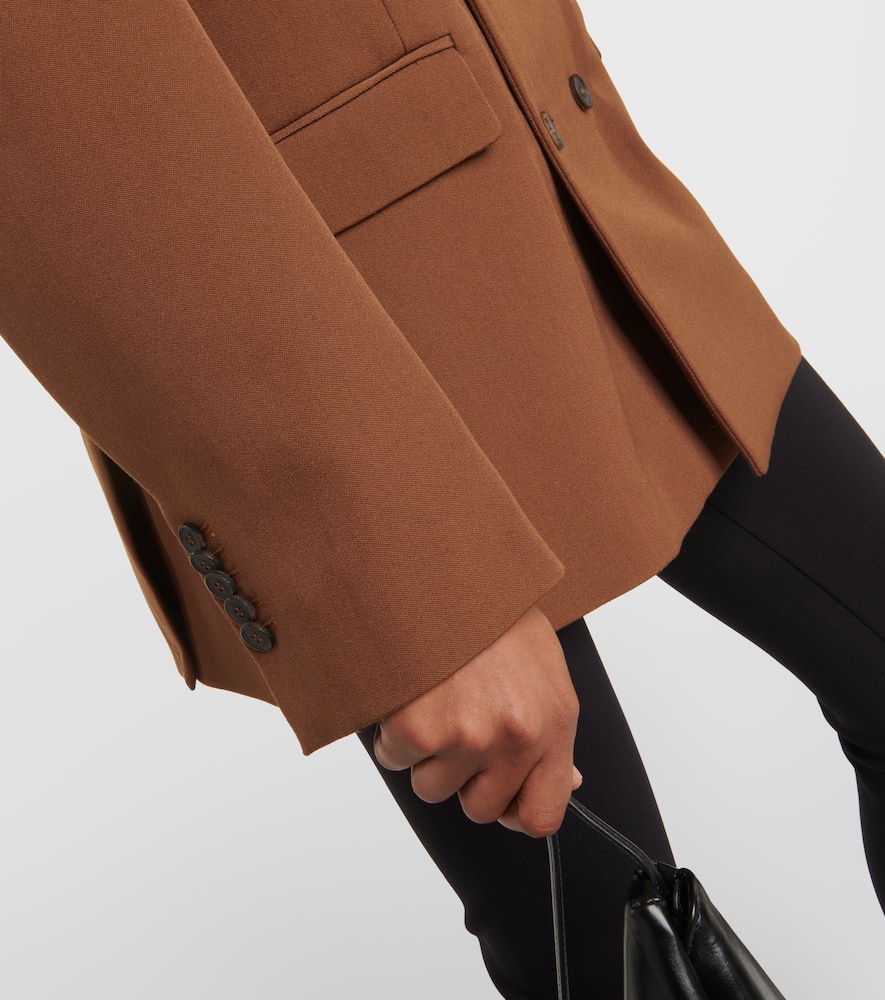 Double-breasted wool blazer