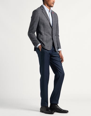 Man Blazer Azure Size 40 Wool, Cotton, Polyamide
