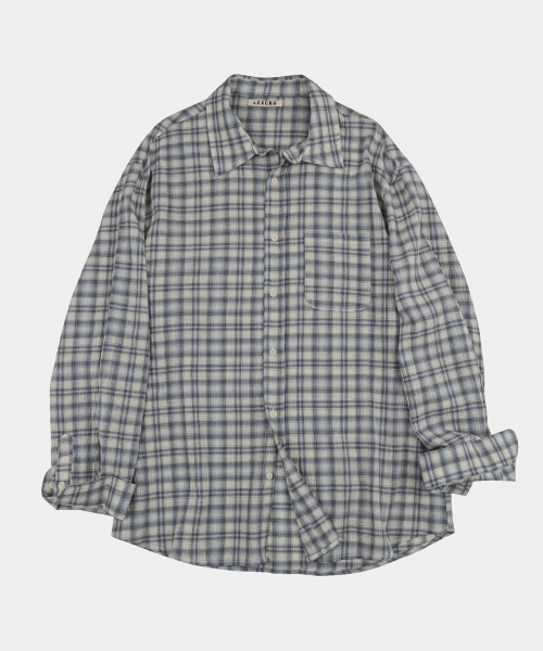 Aplay Pastel Check Shirt Peach Blue