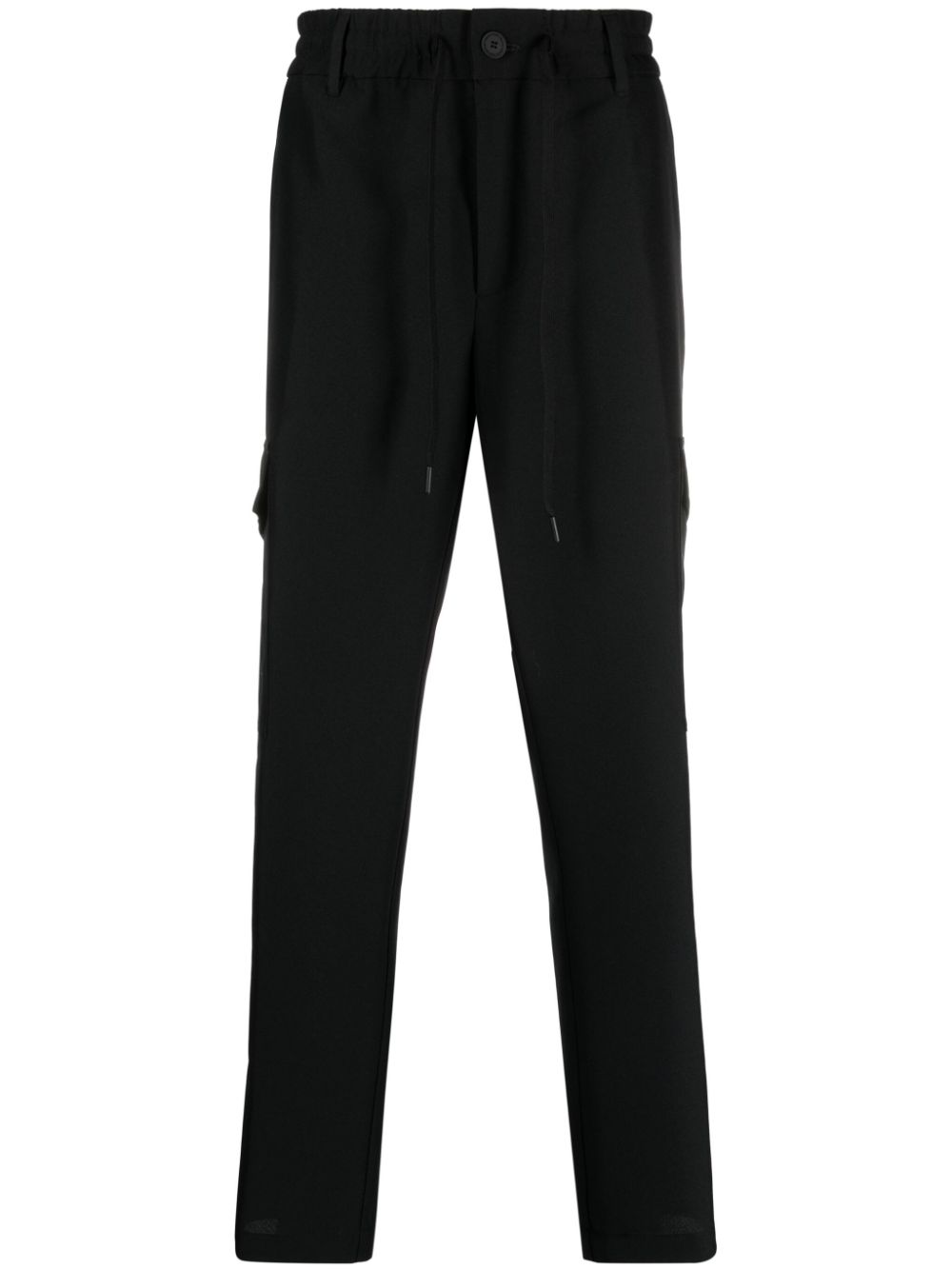 Logo-patch cargo trousers - Black