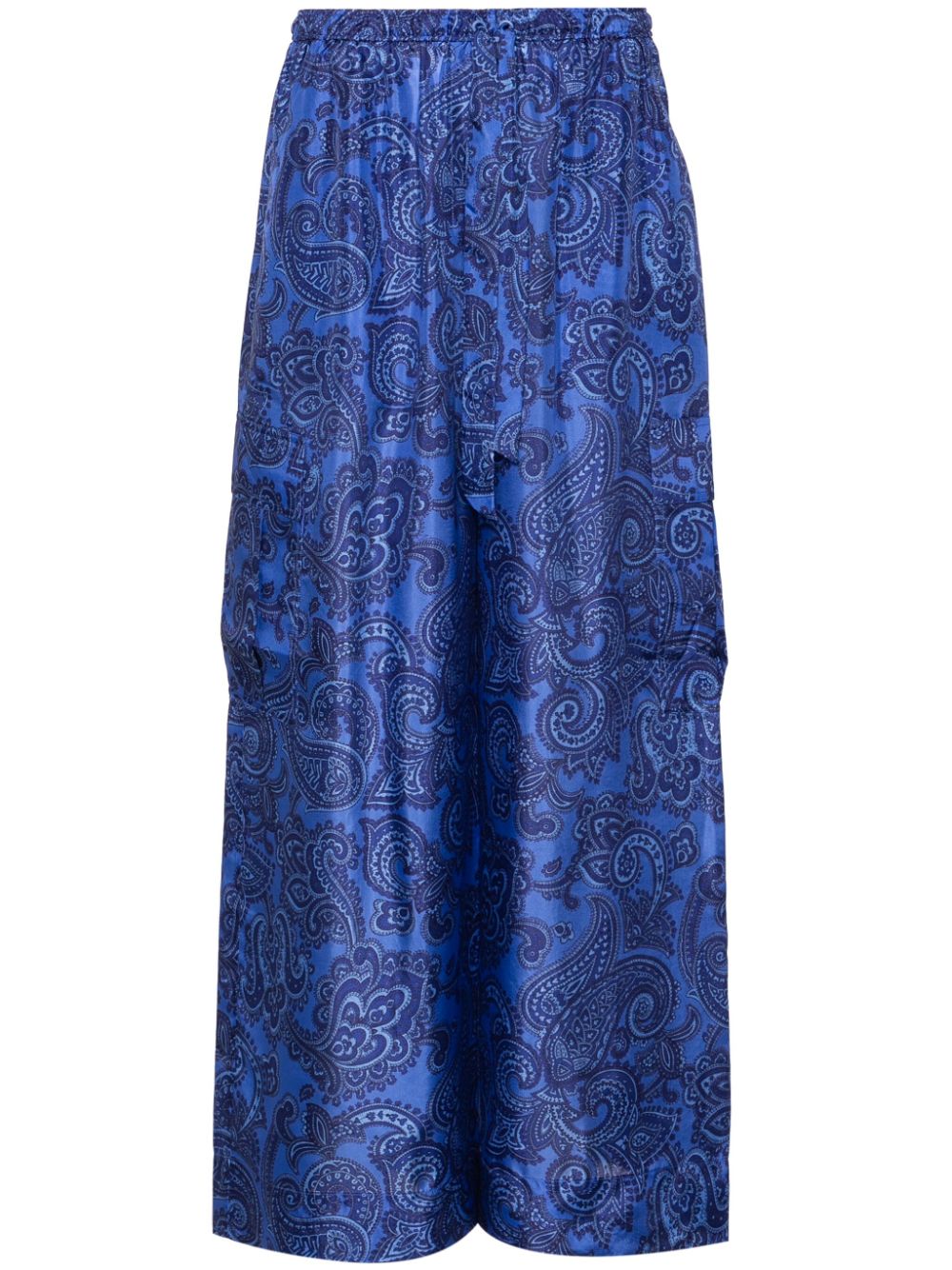 Ottie silk palazzo trousers - Blue