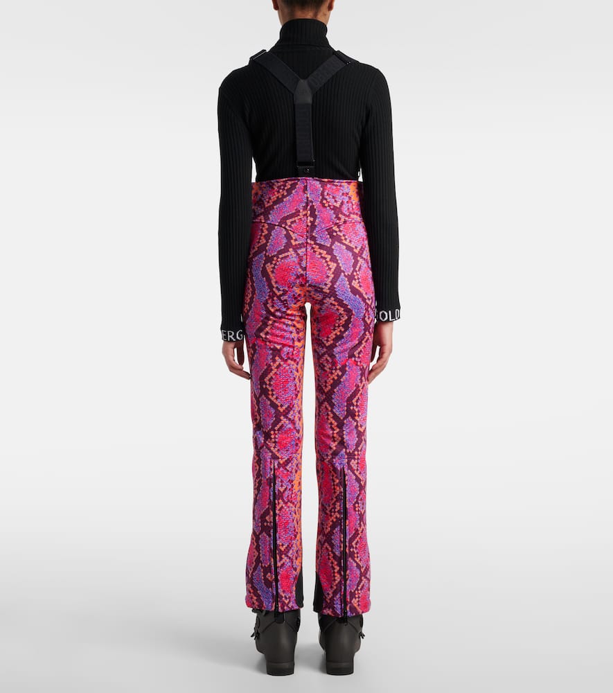 Elena snake-effect ski salopettes